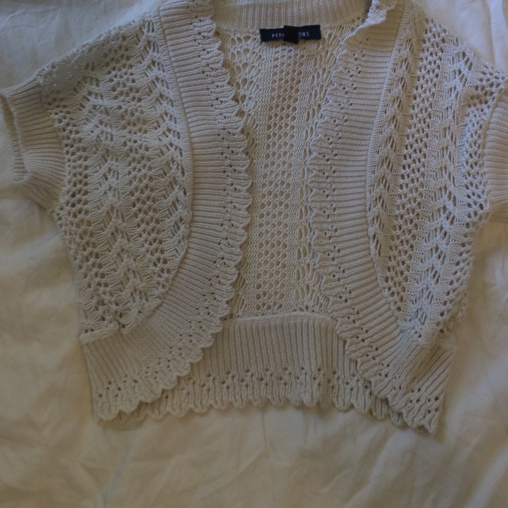 Cream sweater shrug